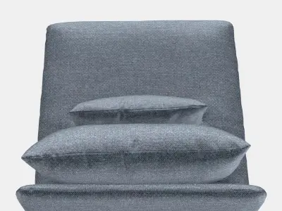 SODERHAMN 1-seater section 1 Low-poly 3D model