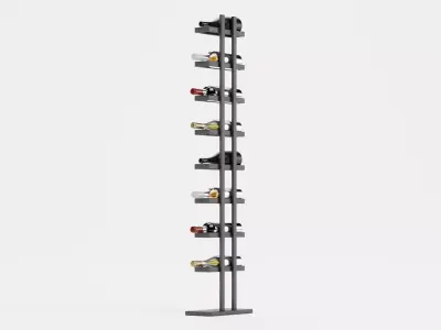 -Wines on Rack V3- Low-poly 3D model