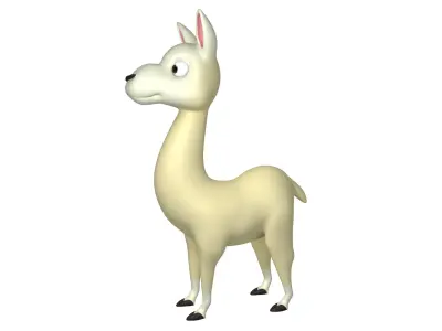 Llama Cartoon 3D model