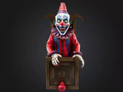 Cursed Creepy Clown Low-poly 3D model