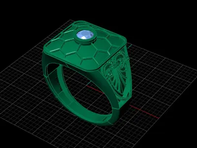 Print Ready STL 3DM  Gents Rings Diamond Men Ring  3D print model shop