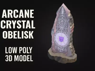 Arcane Crystal Obelisk Low-poly 3D model