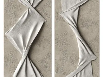 Wall decor set Low-poly 3D model