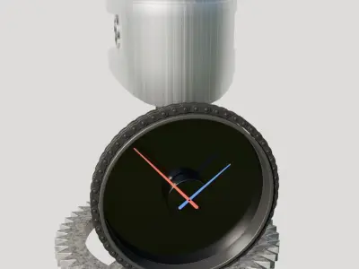 Piston Gear Clock 3D model