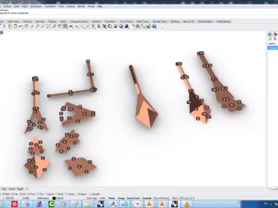 CNC Aluminum Cladding Exterior Siding 3D Building Panel  3D model