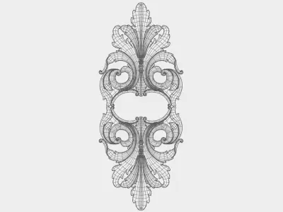 Carved decor for cnc 61 3D model