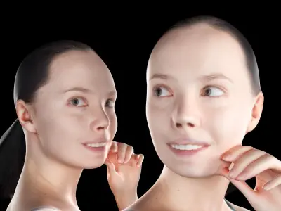 Pretty woman in a swimsuit 03 Low-poly 3D model