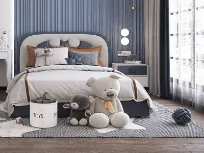 kids bedroom 3D model buy