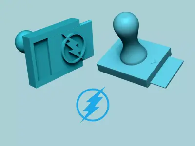 Stamp 78 - Flash - Fondant Decoration Maker Toy 3D print model