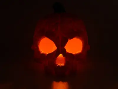 Pumpkin Skull - Tea Light 3D print model