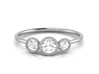 Solitaire Engagement Wedding Diamond Ring 3D print model