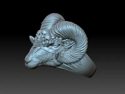 Ring Viking Ram 3D print model