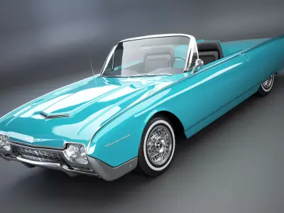 Thunderbird 1961 Roadster Low-poly 3D model