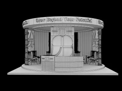 booth Exhibition Stand a596a 3D model