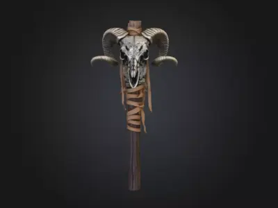 Ritual Marker Prop Low-poly 3D model