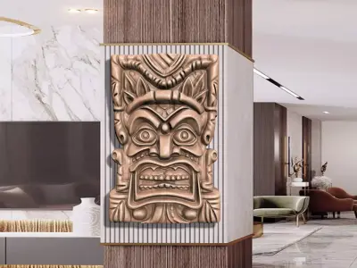 TIKE BAR mask  BUST FOR DECORATION 3D print model