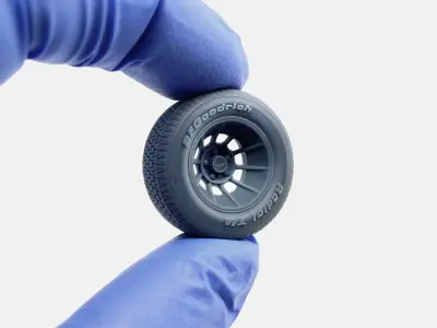 15x10 American Racing Vector Wheel BFGoodrich Radial TA Tire 3D print model