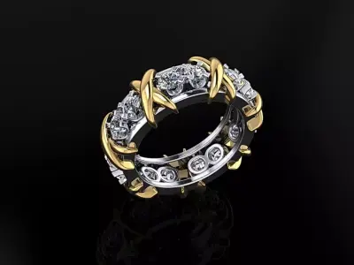 Tiffany Ring 3D print model 3