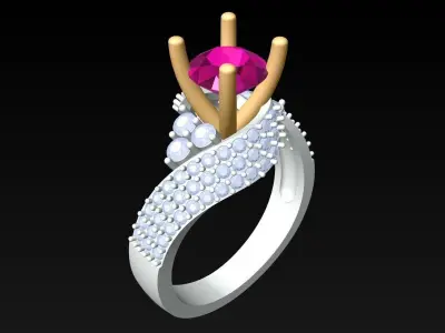 Diamond Ring - Womens Rings - GN150 3D print model