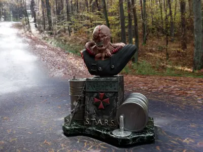 Nemesis Resident evil bust Fant art  3D print model