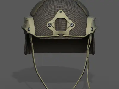 Helmet scifi military combat soldier armor  Low-poly 3D model