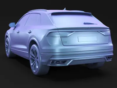 Modern German SUV 3D model