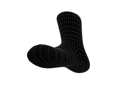 Sock Icon v2 004 Low-poly 3D model