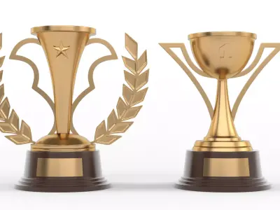 Trophy Cups 3D model 35