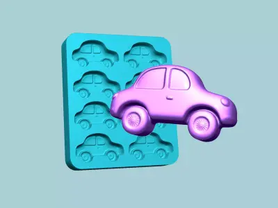Jelly Candy Molding Car - Gummy Mould 3D print model