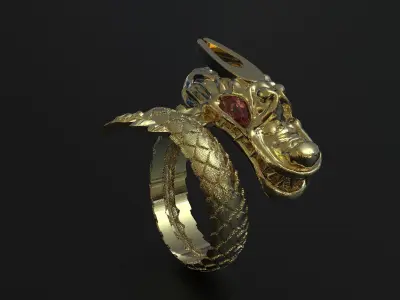 Dragon Ring Free 3D print model