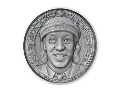 Ronaldinho Footballer Medallion 3D print model