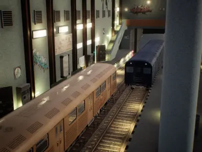 Subway Unreal Engine Low-poly 3D model