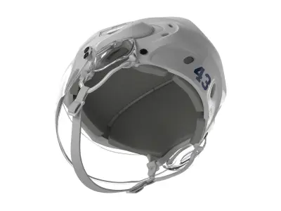 Hockey Helmet Toronto Maple Leafs 3D model