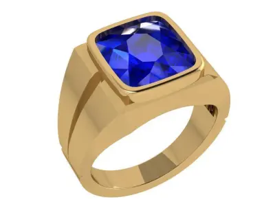 Cushion Cut Ring 4186 3D print model
