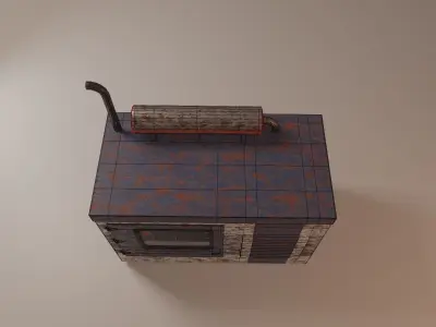 Generator-old-rusted old rusty machine Free low-poly 3D model