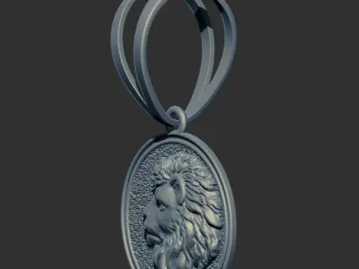 Lion Pendant 91387 3D print model