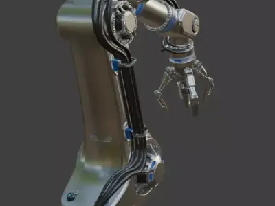 Industrial Robotic Arm 3D Model 3D model