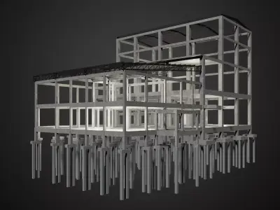 Industrial building 007 3D model