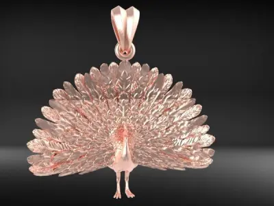 Peacock Pendant 3D print model