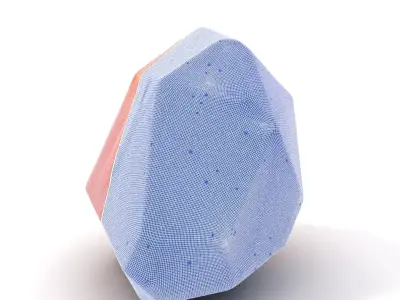 Rose Quartz Gemstone model pack Low-poly 3D model