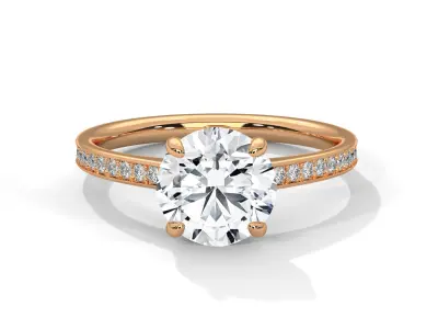 solitaire ring with detail images and 360 render videos 13 3D print model