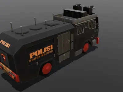 Van 3D Model Low-poly 3D model