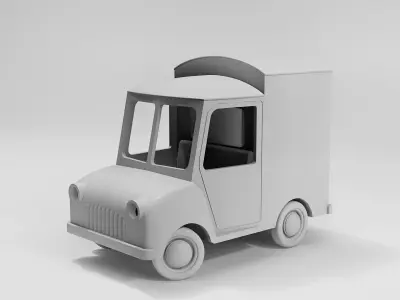 Stylized Toy Delivery Van Free 3D print model