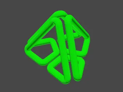 Tetrahedron one line Free 3D print model