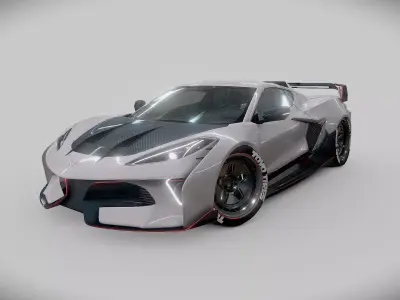 Chevrolet Corvette Z06 2023 Hycade Bodykit 3D model