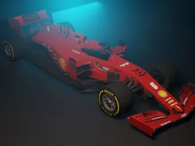 SF1000 F1 Car Ferrari 3D model