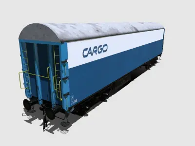  Freight Car Low-poly 3D model