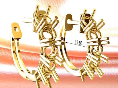 New model diamond earring 3D print model