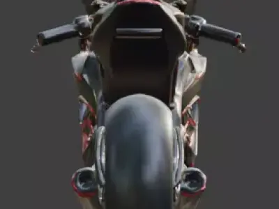 Futuristic Cyber Racing Motorcycle 3D Model Low-poly 3D model