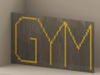 gym panel 3D model